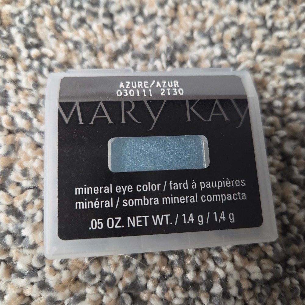 Mary Kay Mineral Eye Color Azure Blue Shimmer Eyeshadow Pan .05 oz 030111 2T30